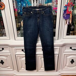 True Religion Dark Blue Mid-raise Skinny Jeans 28